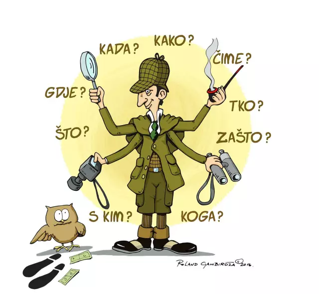 Ckarikatura općenito detektiv sova 1