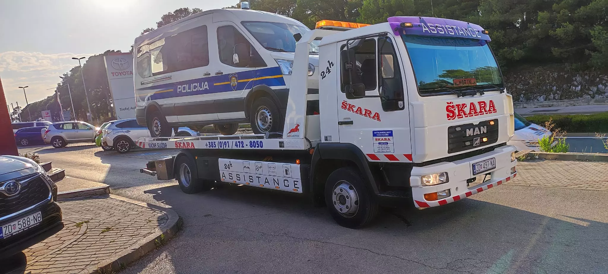 24h prijevoz vozila i pomoć na cesti Zadar, RH