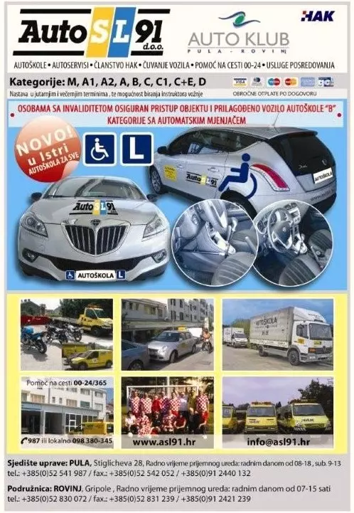 Autoservis,autoškola,pomoćnacesti,Pula3