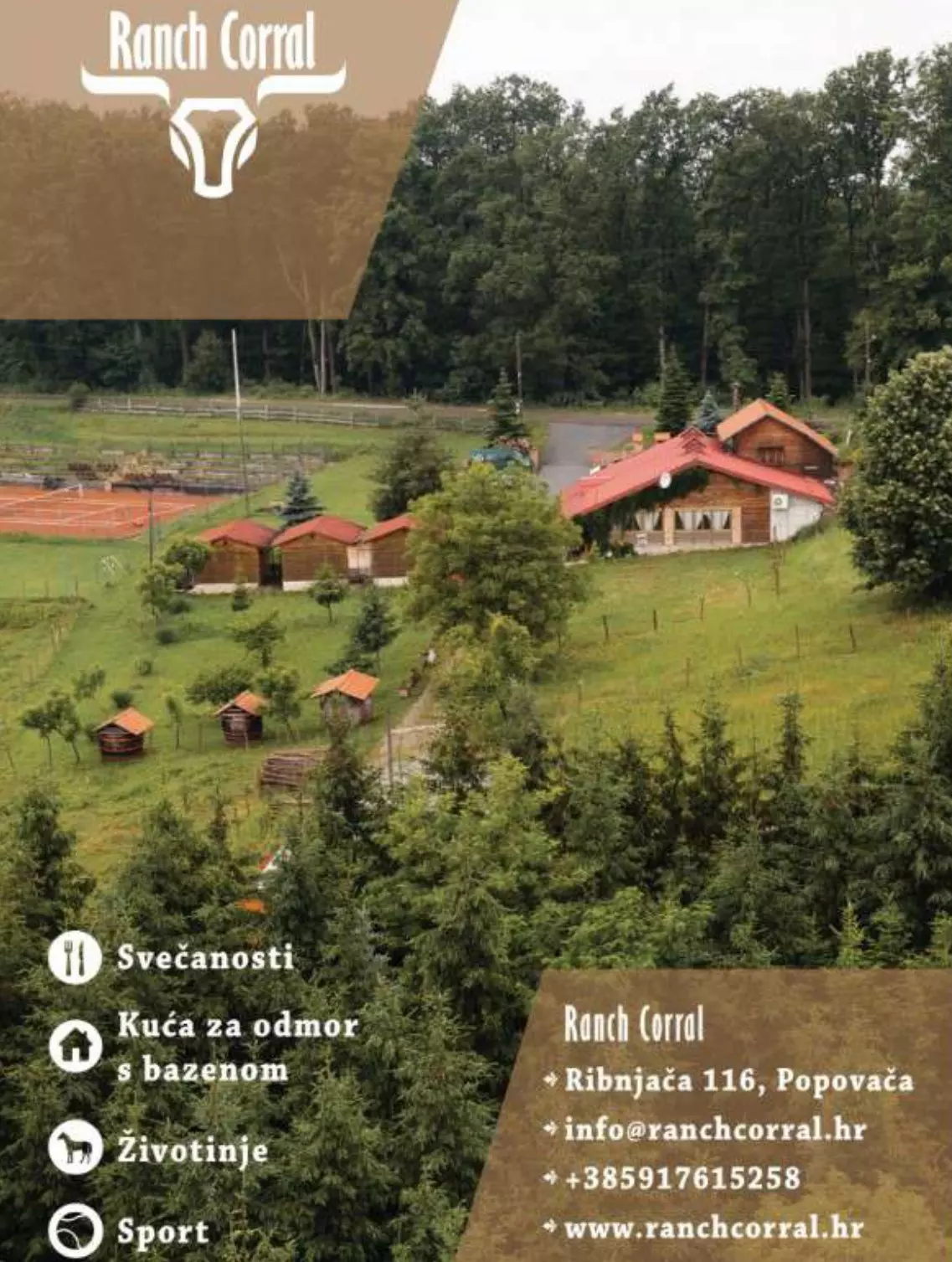 Restoran, bazen, kuća za odmor Kuća za odmor s bazenom i restoranom grad Sisak, Popovača