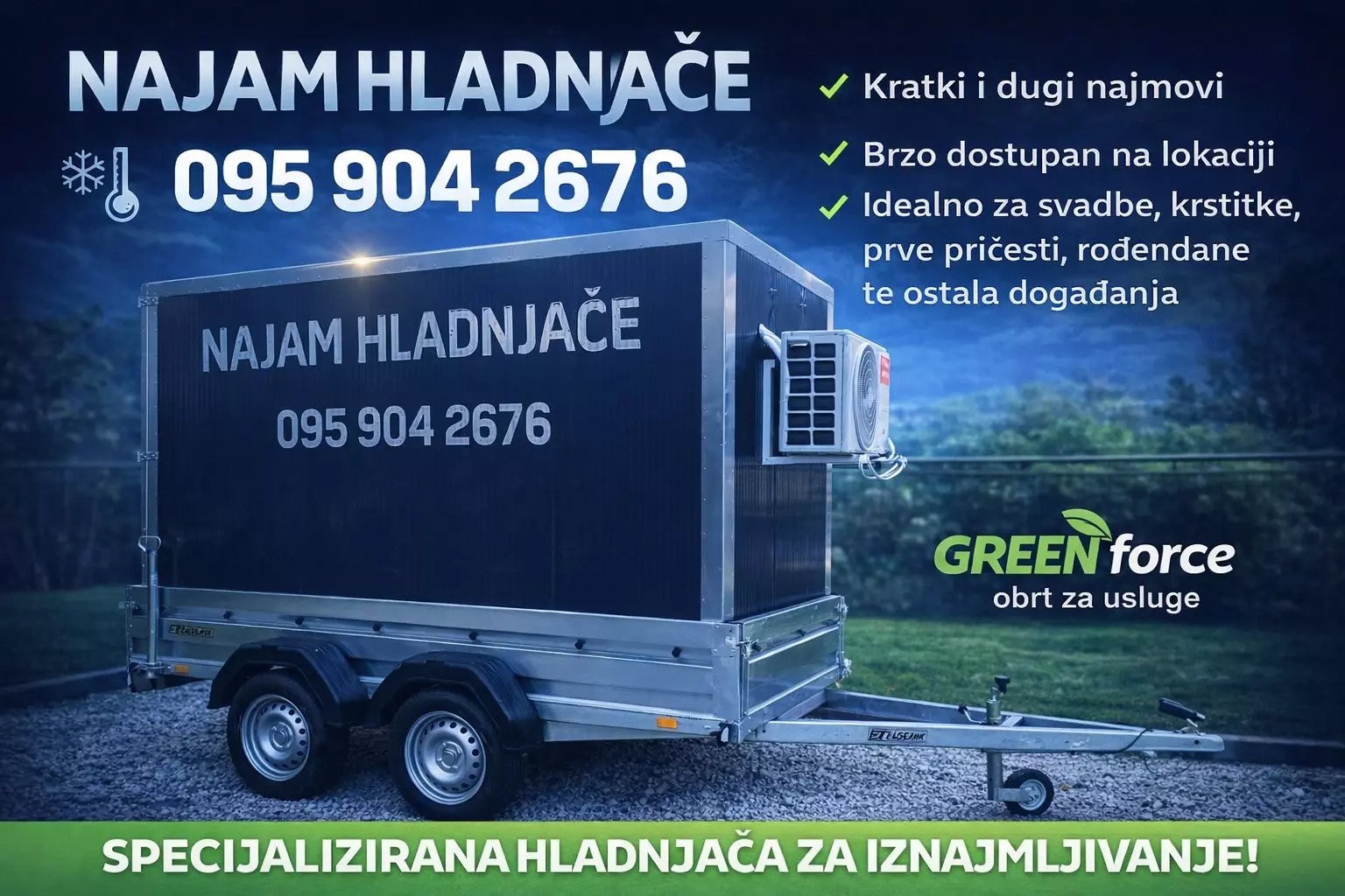 Iznajmljivanje hladnjače u Zlataru