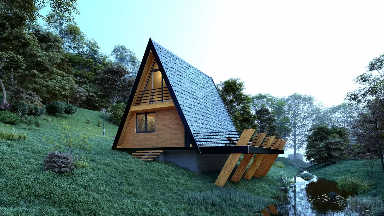 Izrada a-frame planinskih kuća Zagreb i Hrvatska