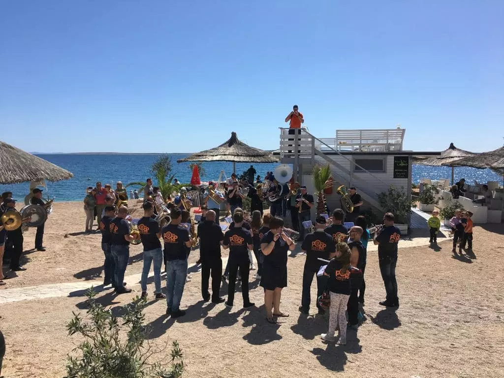 Beach bar u blizini mora Šimuni, Hrvatska