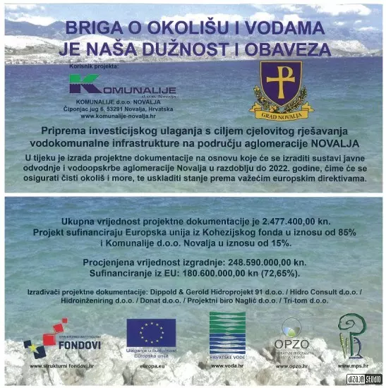 Sustavvodoopskrbeiodvodnja,Novalja,Ličko-senjskažupanija