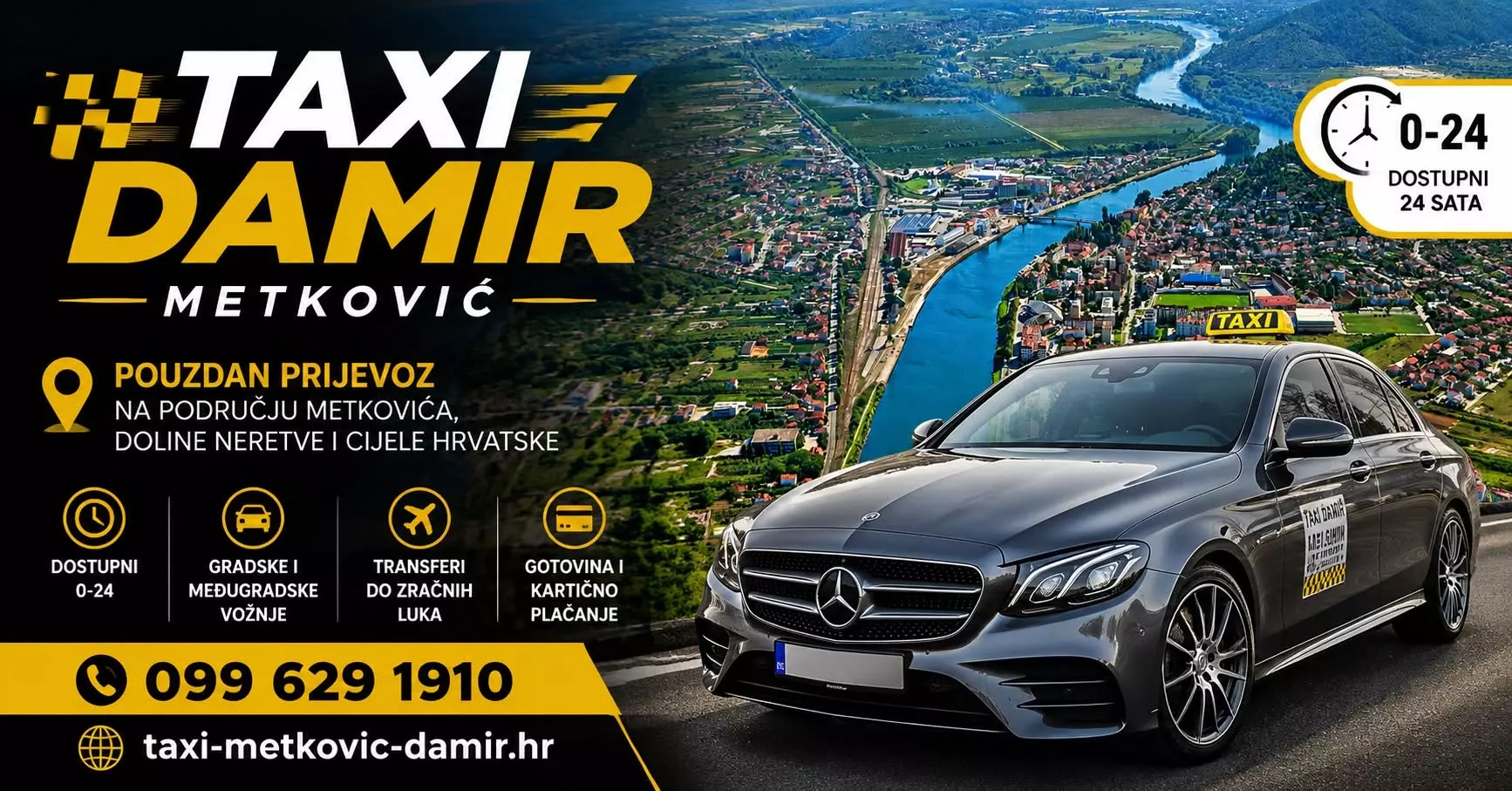 Prijevoz taksijem Taxi prijevoz u Metkoviću