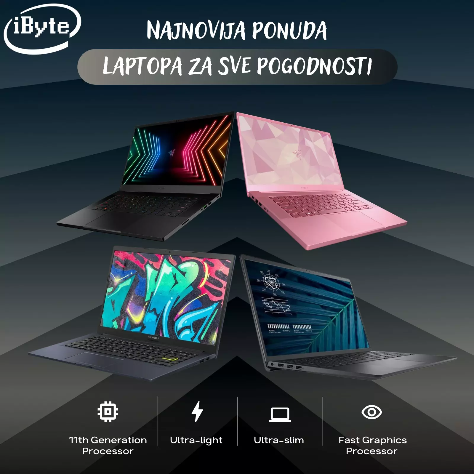  Velik izbor laptopa Zadar