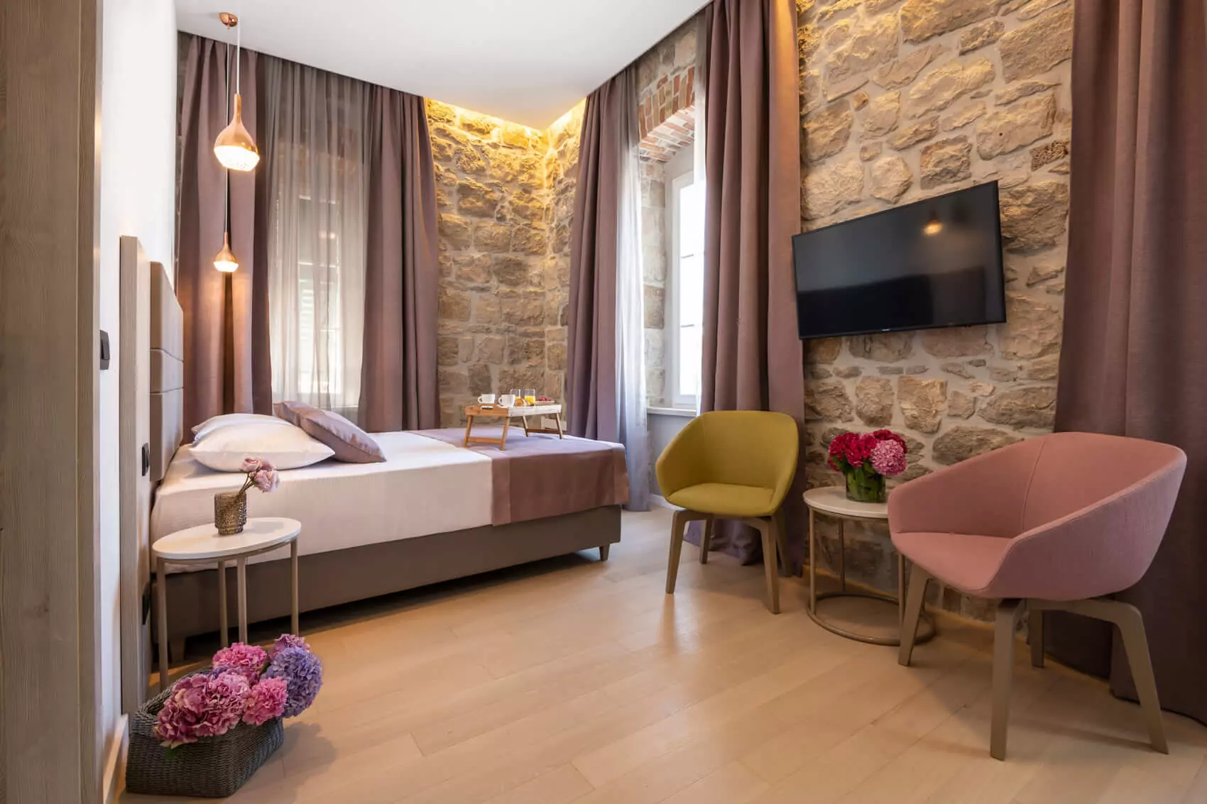 Smještaj u sobama blizu mora u mjestu Cavtatu, Hrvatska