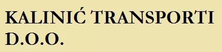 KALINIĆ TRANSPORTI D.O.O.