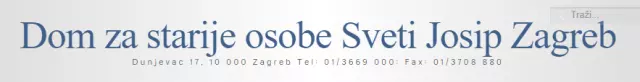 DOM ZA STARIJE OSOBE SVETI JOSIP ZAGREB