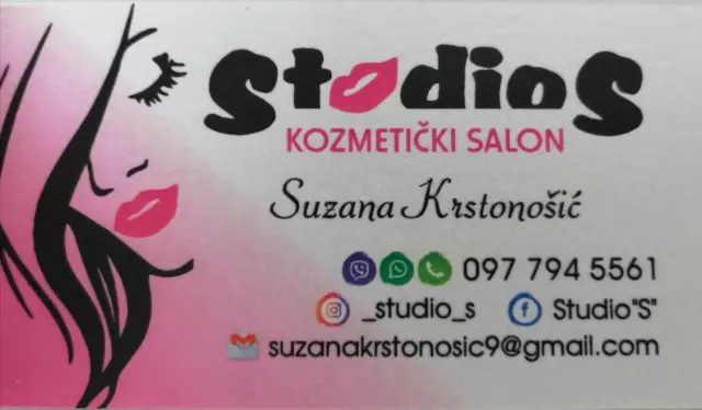 STUDIO S, OBRT ZA KOZMETIČKE USLUGE, VL. SUZANA KRSTONOŠIĆ